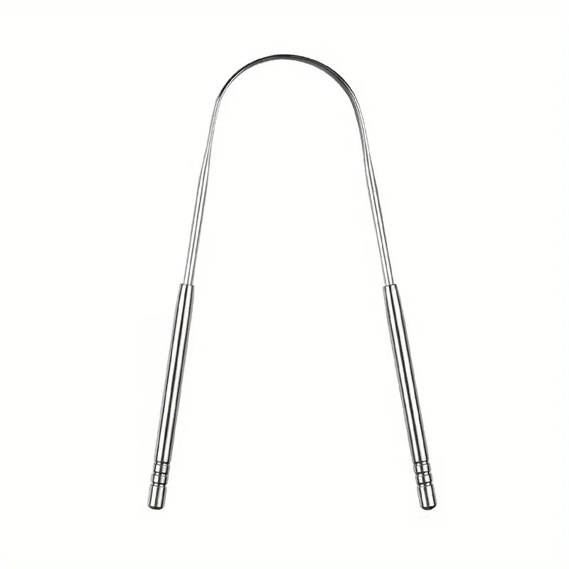Adult Tongue Scraper Set Stainless Steel Spoon Shaped Tongue Scraper, Reduces Bad Breath,Easy to Use,Oral Hygiene Tongue Cleaner