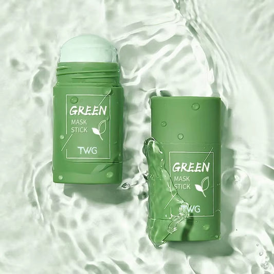 Green Tea Solid Cleansing Mask,Blackhead Remover with Green Tea Extract,Deep Pore Cleansing,Whitening Moisturizing Skincare Mask