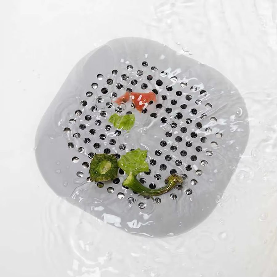 Square Silicone Floor Drain Sticker Bathroom Sewer Hair Filter Drain Cover Home Bathroom Floor Drain Mat