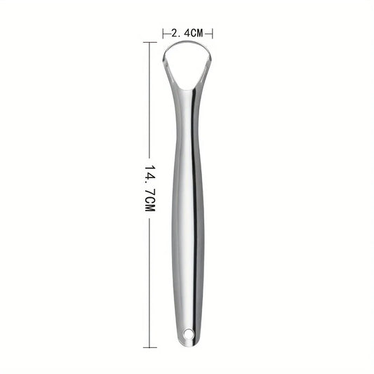 Adult Tongue Scraper Set Stainless Steel Spoon Shaped Tongue Scraper, Reduces Bad Breath,Easy to Use,Oral Hygiene Tongue Cleaner