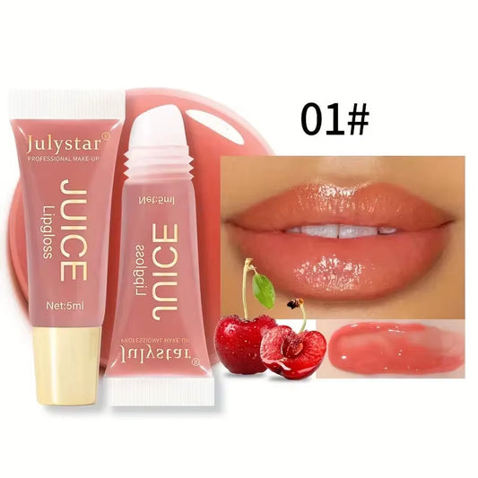 Watery Crystal Clear Jelly Lip Oil Lip Balm Moisturizing and Smoothinglip Lines Jelly Pout Lip Gloss Glass Lip Fruit Scent